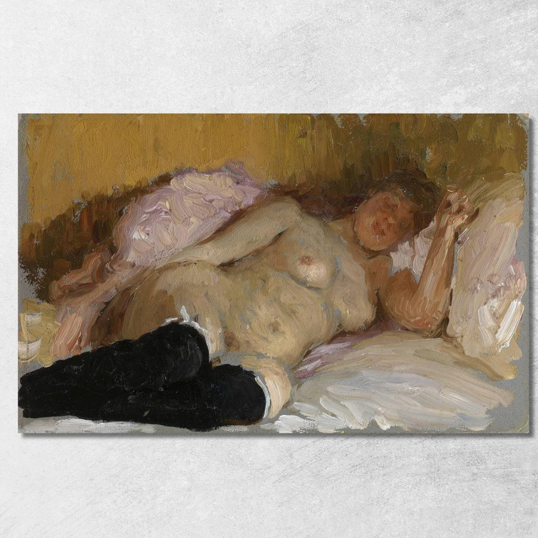 La Moglie Dell'Artista Natalia Nordman Dorme Ilya Efimovich Repin ier24 quadro stampato su tela