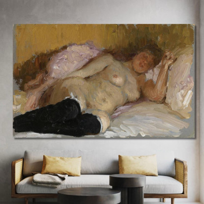 La Moglie Dell'Artista Natalia Nordman Dorme Ilya Efimovich Repin ier24 quadro stampato su tela