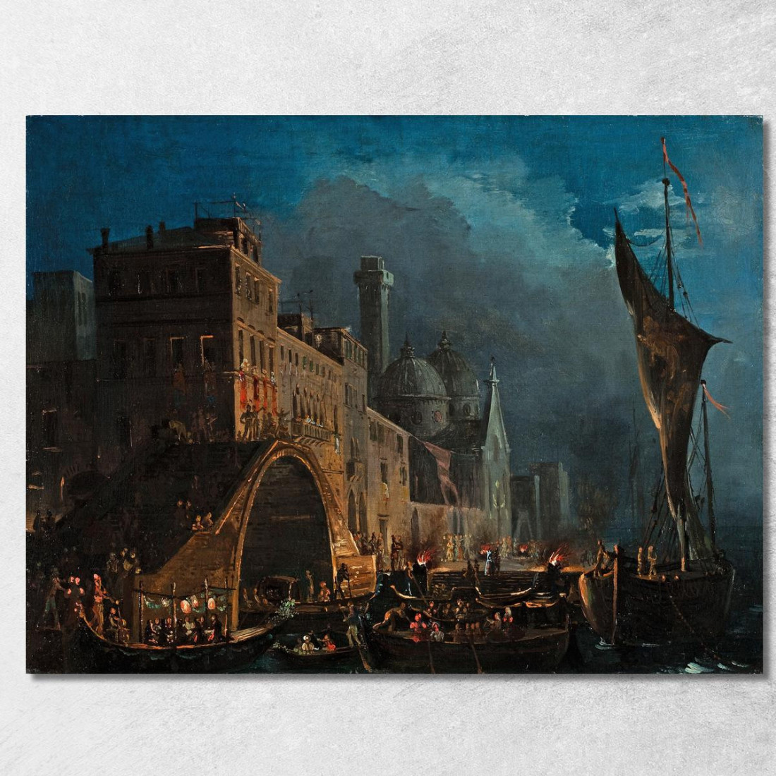 Una Serata Di Gala Veneziana Ippolito Caffi icf2 quadro stampato su tela Una Serata Di Gala Veneziana Ippolito Caffi icf2 quadro stampato su tela