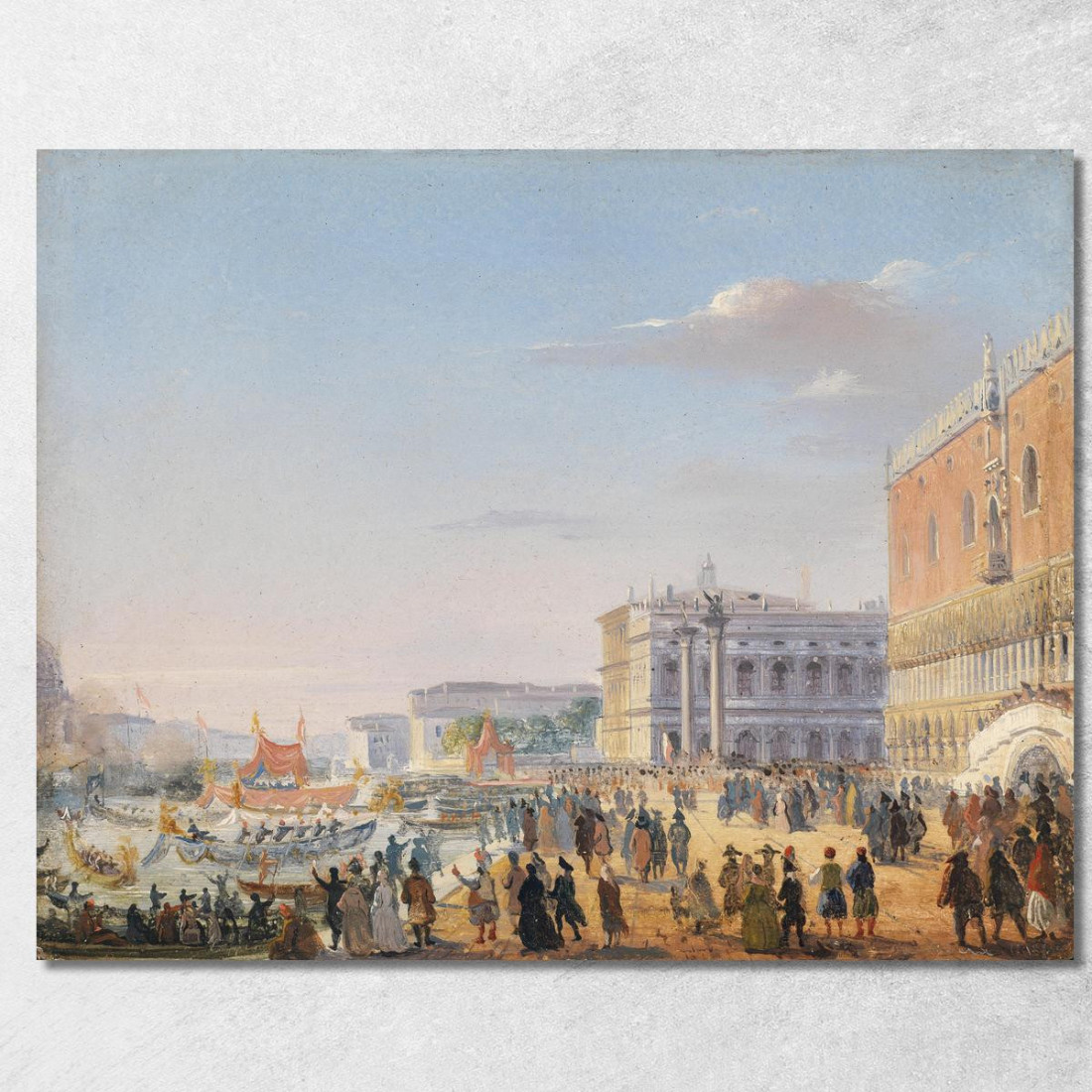 Arrivo Di Francesco Giuseppe Ed Elisabetta A Venezia Ippolito Caffi icf4 quadro stampato su tela Arrivo Di Francesco Giuseppe Ed Elisabetta A Venezia Ippolito Caffi icf4 quadro stampato su tela