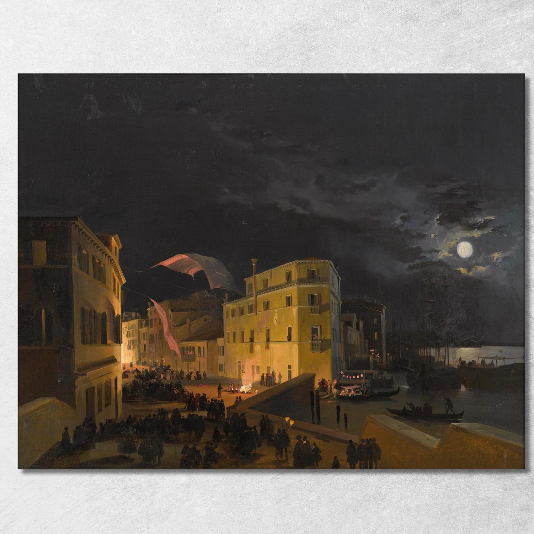 Festival A Venezia Ippolito Caffi icf7 quadro stampato su tela