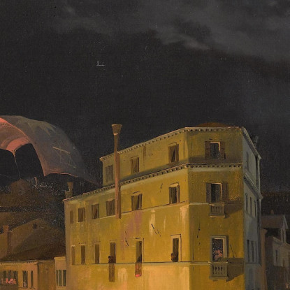 Festival A Venezia Ippolito Caffi icf7 quadro stampato su tela
