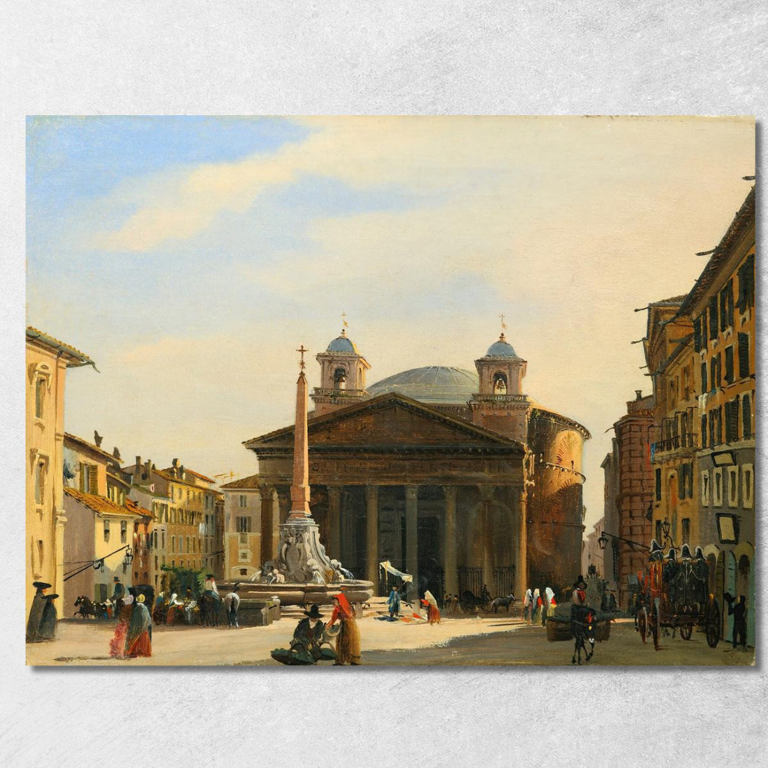 Il Pantheon Roma Ippolito Caffi icf23 quadro stampato su tela Il Pantheon Roma Ippolito Caffi icf23 quadro stampato su tela