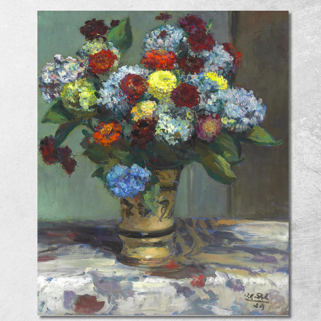 Mazzo Di Fiori Di Ortensia Jacques-Émile Blanche jeb2 quadro stampato su tela