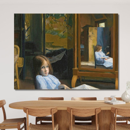 La Bambina Lucie Esnault Con La Psiche Jacques-Émile Blanche jeb8 quadro stampato su tela