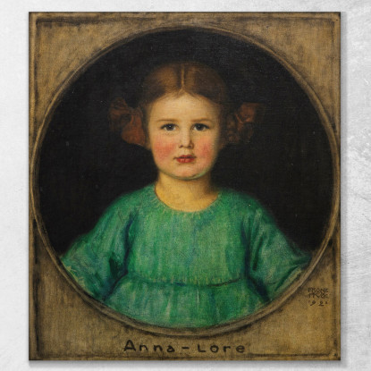 Ritratto Di Una Ragazza Anna-Lore Butzer Franz von Stuck fvs58 quadro stampato su tela