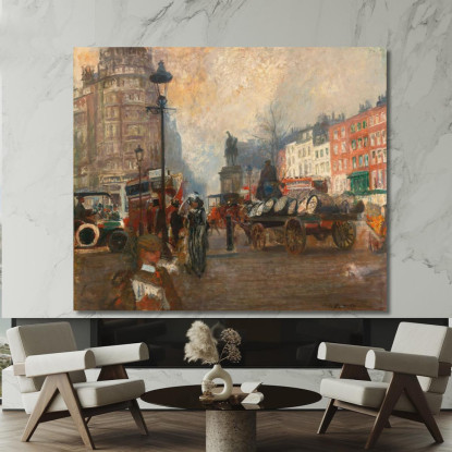 Knightsbridge Visto Da Sloane Street Dicembre 1913 Jacques-Émile Blanche jeb14 quadro stampato su tela