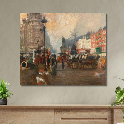 Knightsbridge Visto Da Sloane Street Dicembre 1913 Jacques-Émile Blanche jeb14 quadro stampato su tela