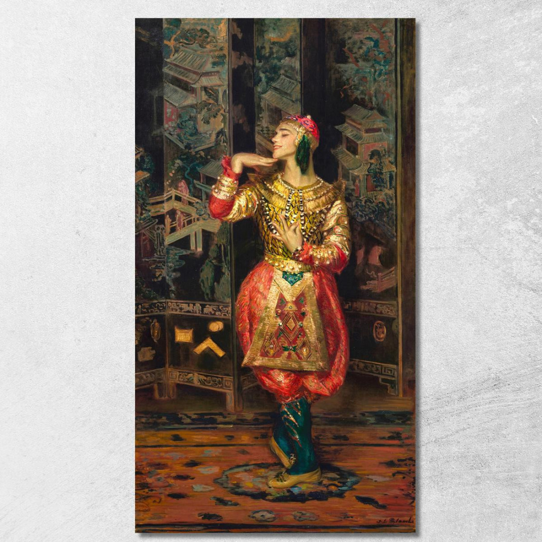 Vaslav Nijinsky In Danse Siamoise' Jacques-Émile Blanche jeb55 quadro stampato su tela Vaslav Nijinsky In Danse Siamoise' Jacques-Émile Blanche jeb55 quadro stampato su tela