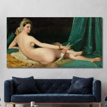 Odalisca Jean Auguste Dominique Ingres jad25 quadro stampato su tela