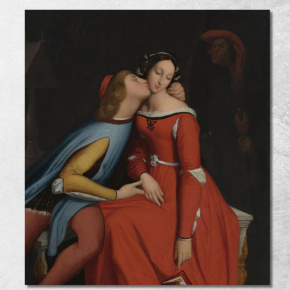 Paolo E Francesca Jean Auguste Dominique Ingres jad27 quadro stampato su tela