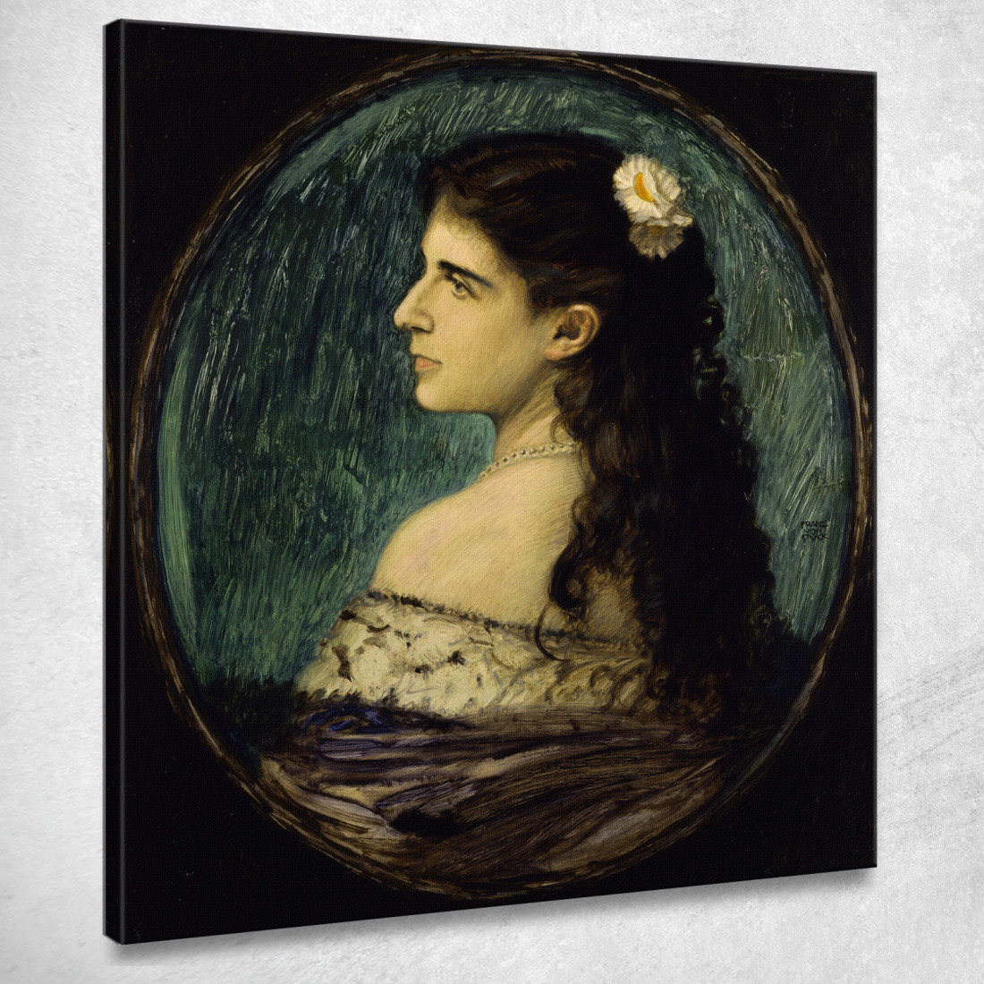 Ritratto Di Marianne Perla Franz von Stuck fvs70 quadro stampato su tela Ritratto Di Marianne Perla Franz von Stuck fvs70 quadro stampato su tela