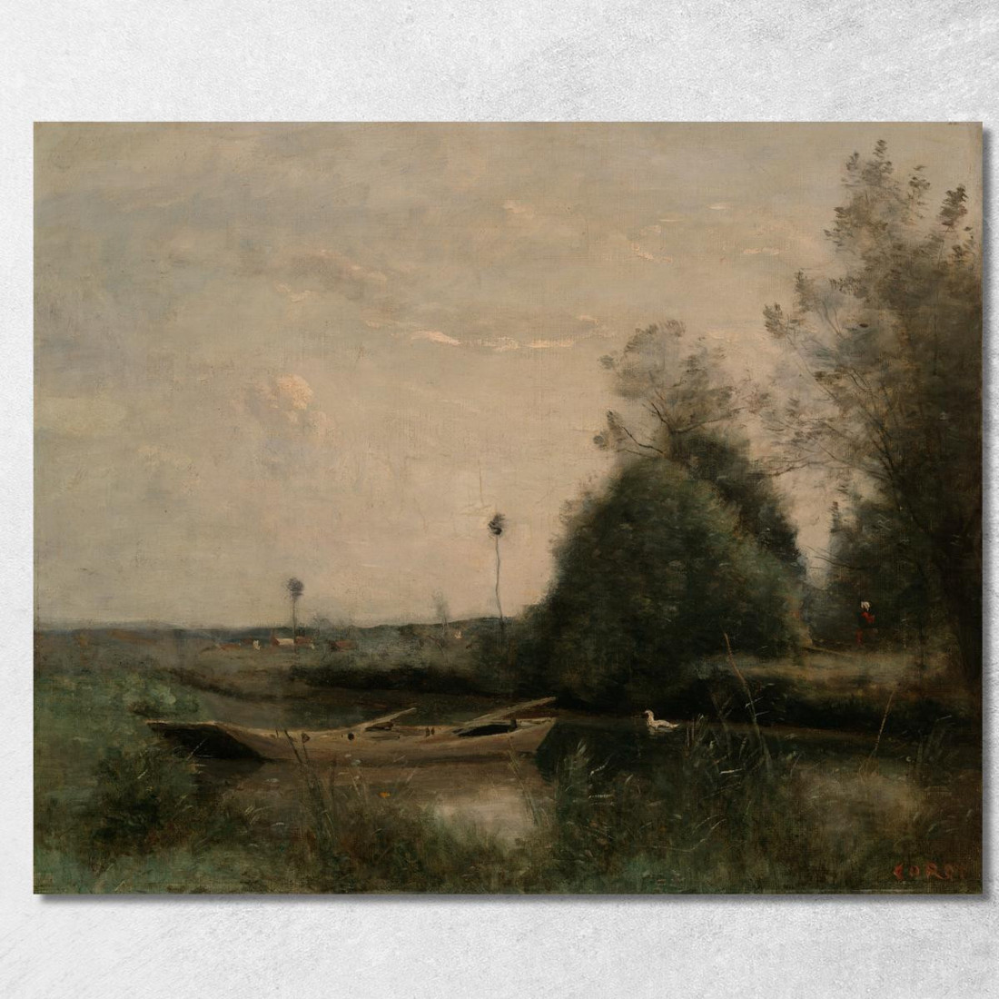 Uno Stagno A Mortain Jean-Baptiste-Camille Corot jbc4 quadro stampato su tela Uno Stagno A Mortain Jean-Baptiste-Camille Corot jbc4 quadro stampato su tela