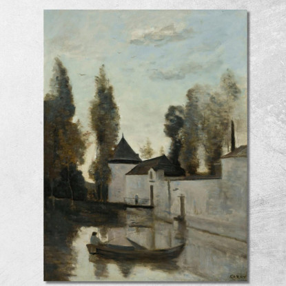 Beaune La Rolande. Il Castello Della Motte-Bastille Jean-Baptiste-Camille Corot jbc22 quadro stampato su tela