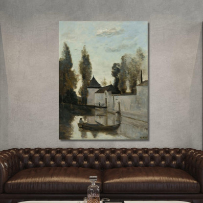 Beaune La Rolande. Il Castello Della Motte-Bastille Jean-Baptiste-Camille Corot jbc22 quadro stampato su tela