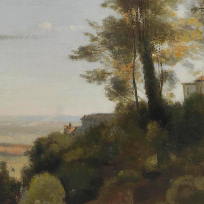 Campagna Di Napoli Jean-Baptiste-Camille Corot jbc30 quadro stampato su tela