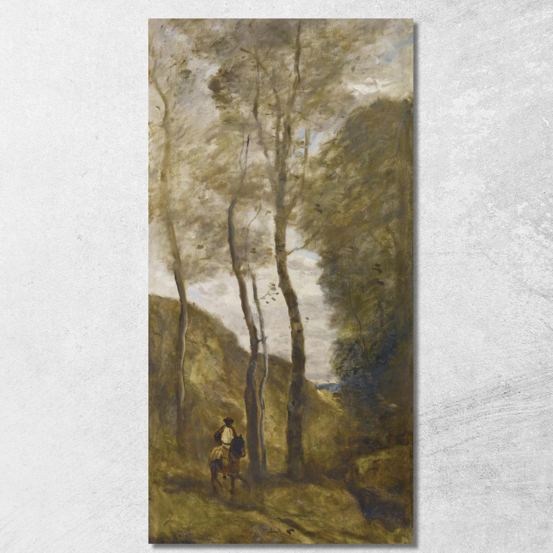 Cavaliere In Una Gola Jean-Baptiste-Camille Corot jbc33 quadro stampato su tela