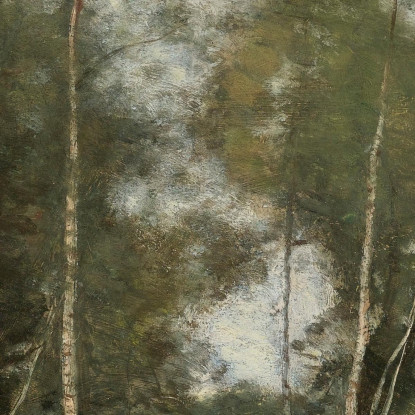 Clairière Du Bois Pierre Aux Evaux Prés Château-Thierry Jean-Baptiste-Camille Corot jbc37 quadro stampato su tela