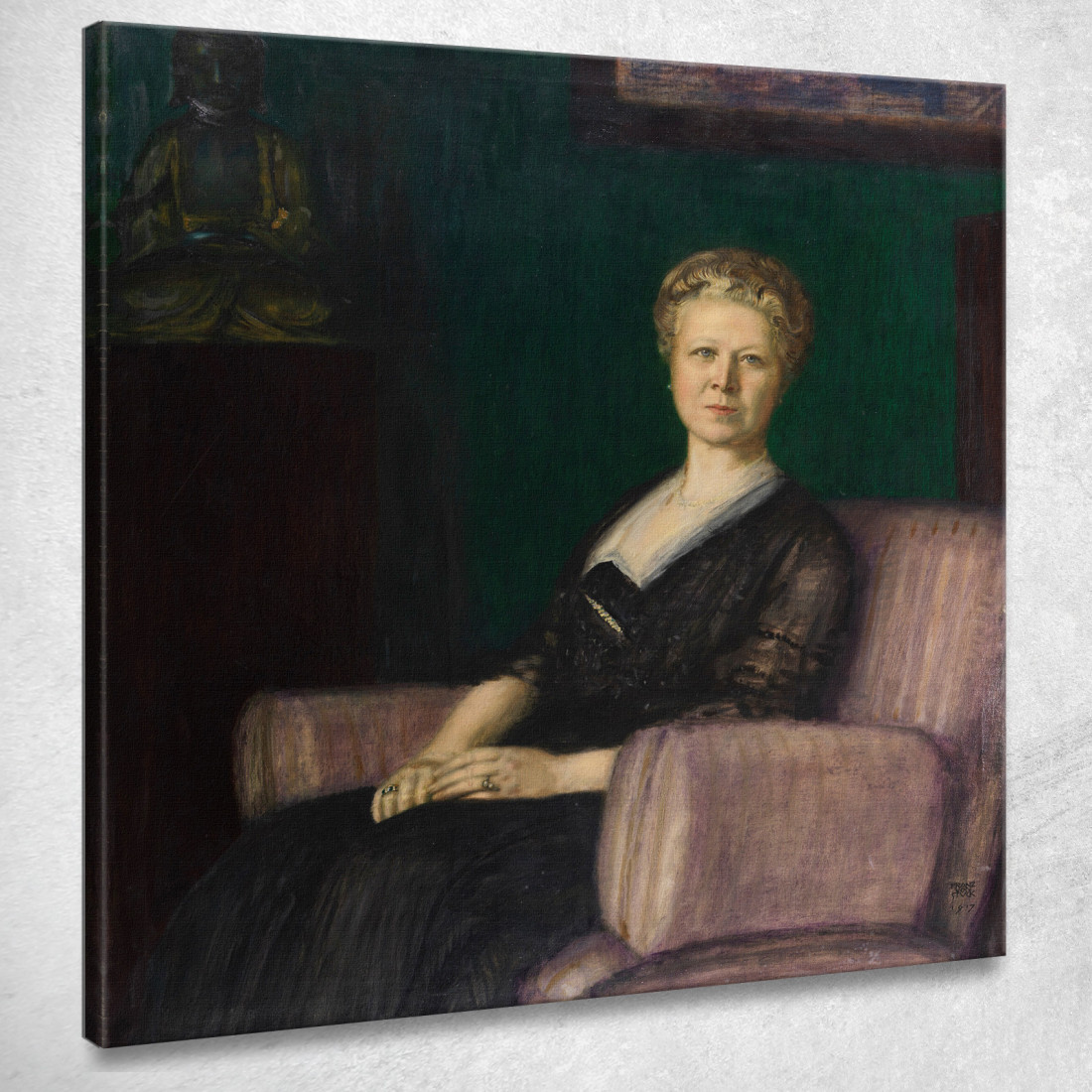 Ritratto Luise Bestehorn Franz von Stuck fvs76 quadro stampato su tela Ritratto Luise Bestehorn Franz von Stuck fvs76 quadro stampato su tela