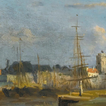 Dunkerque Il Porto Interno Jean-Baptiste-Camille Corot jbc49 quadro stampato su tela