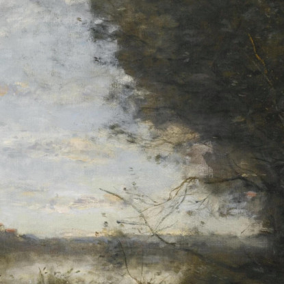 In Mezzo Alle Paludi Jean-Baptiste-Camille Corot jbc50 quadro stampato su tela