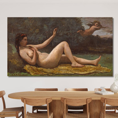 Evocazione Dell'Amore Jean-Baptiste-Camille Corot jbc55 quadro stampato su tela
