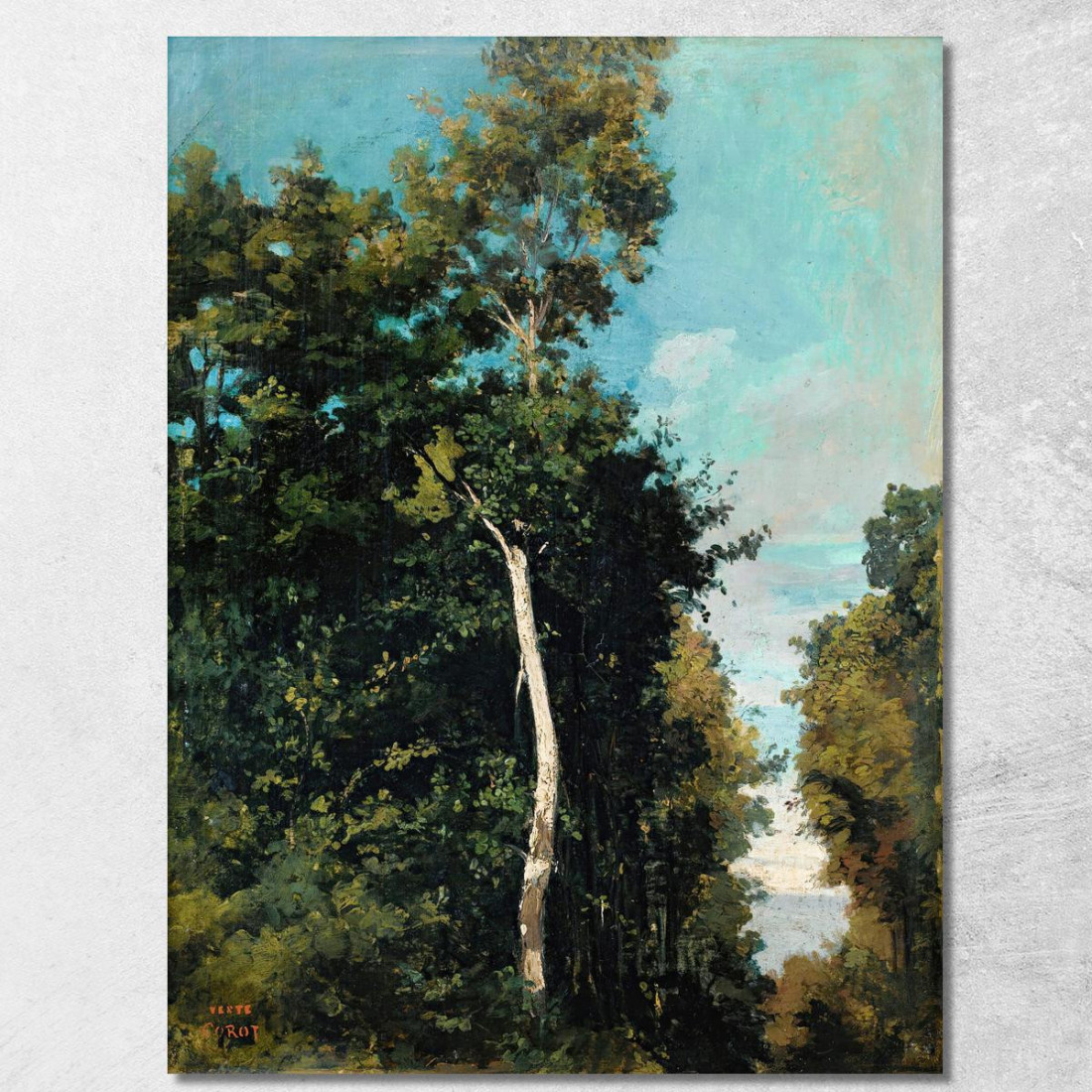 Foresta Sulla Costa Di Grace A Honfleur Jean-Baptiste-Camille Corot jbc67 quadro stampato su tela