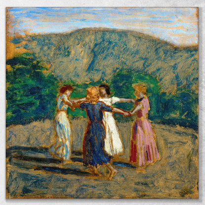 Studio Della Fila Di Riccioli Franz von Stuck fvs80 quadro stampato su tela