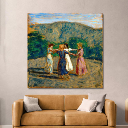Studio Della Fila Di Riccioli Franz von Stuck fvs80 quadro stampato su tela