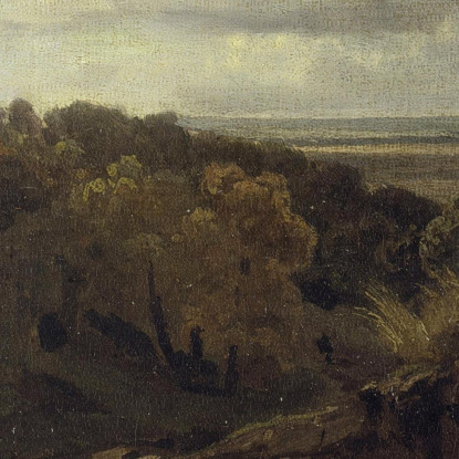 Paesaggio Italiano Vicino A Marino In Autunno Jean-Baptiste-Camille Corot jbc83 quadro stampato su tela