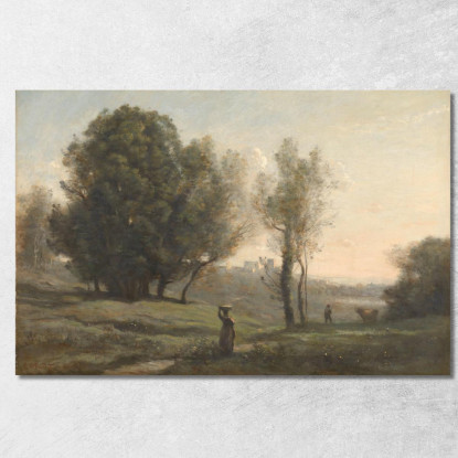 Paesaggio 3 Jean-Baptiste-Camille Corot jbc108 quadro stampato su tela