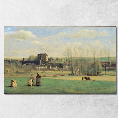 Paesaggio Di La Ferté-Milon Jean-Baptiste-Camille Corot jbc110 quadro stampato su tela