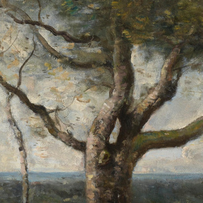 Il Grande Albero Vicino A Gournay Jean-Baptiste-Camille Corot jbc122 quadro stampato su tela