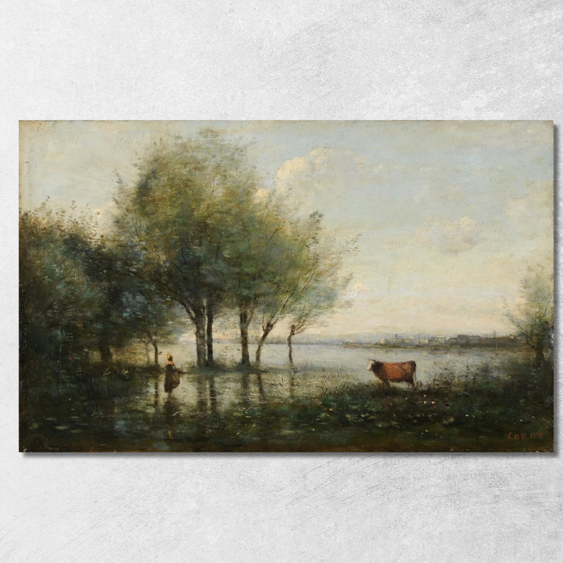 La Palude Jean-Baptiste-Camille Corot jbc124 quadro stampato su tela