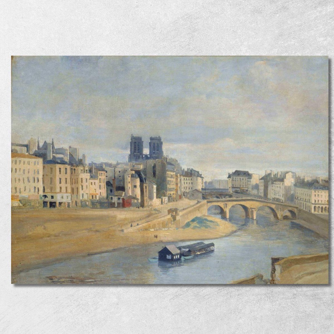 Il Quai Des Orfèvres E Il Ponte Saint Michel Jean-Baptiste-Camille Corot jbc130 quadro stampato su tela