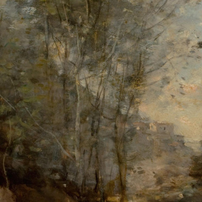 La Valle Delle Capre Ricordo Del Lago Di Garda Jean-Baptiste-Camille Corot jbc136 quadro stampato su tela