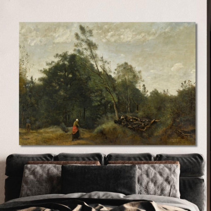 Ai Margini Del Bosco Nel Limosino Jean-Baptiste-Camille Corot jbc151 quadro stampato su tela