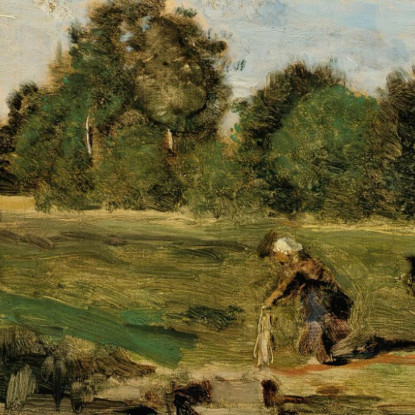 Pascoli Nella Sarthe Jean-Baptiste-Camille Corot jbc191 quadro stampato su tela