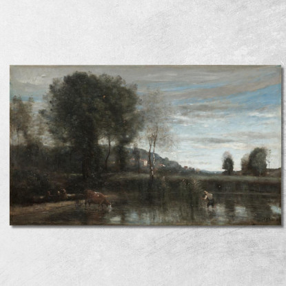 Stagno A Ville-D'Avray Jean-Baptiste-Camille Corot jbc200 quadro stampato su tela