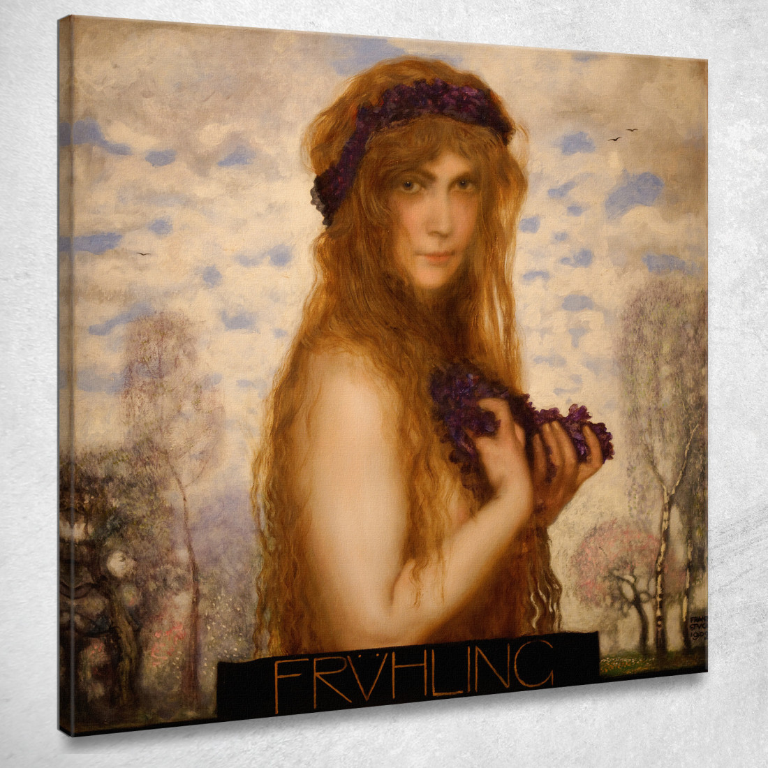 La Primavera Franz von Stuck fvs96 quadro stampato su tela La Primavera Franz von Stuck fvs96 quadro stampato su tela