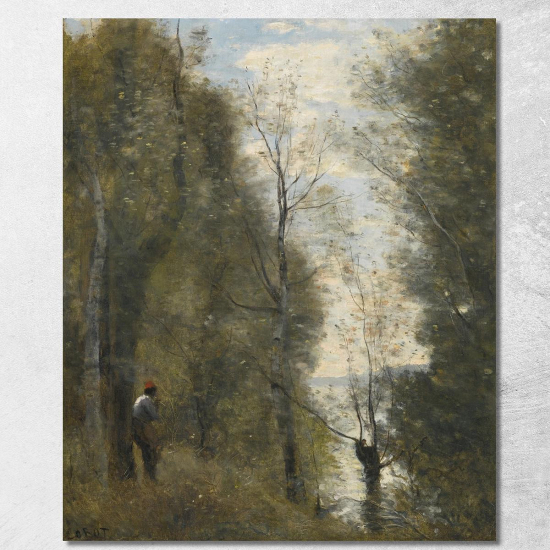 Prati Allagati Visti Attraverso La Feuillee Jean-Baptiste-Camille Corot jbc206 quadro stampato su tela