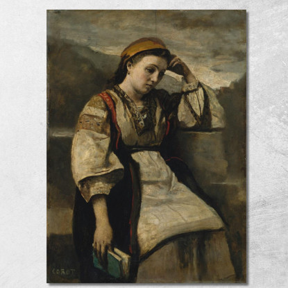 Sogno Jean-Baptiste-Camille Corot jbc212 quadro stampato su tela