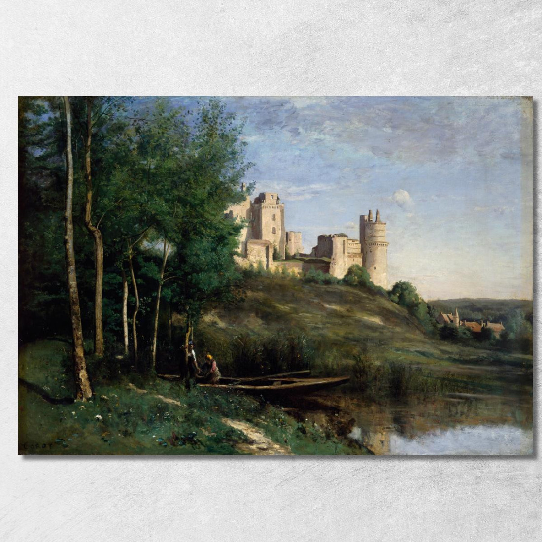 Rovine Del Castello De Pierrefonds Jean-Baptiste-Camille Corot jbc218 quadro stampato su tela