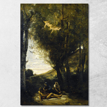 San Sebastiano Soccorso Dalle Sante Donne Jean-Baptiste-Camille Corot jbc219 quadro stampato su tela