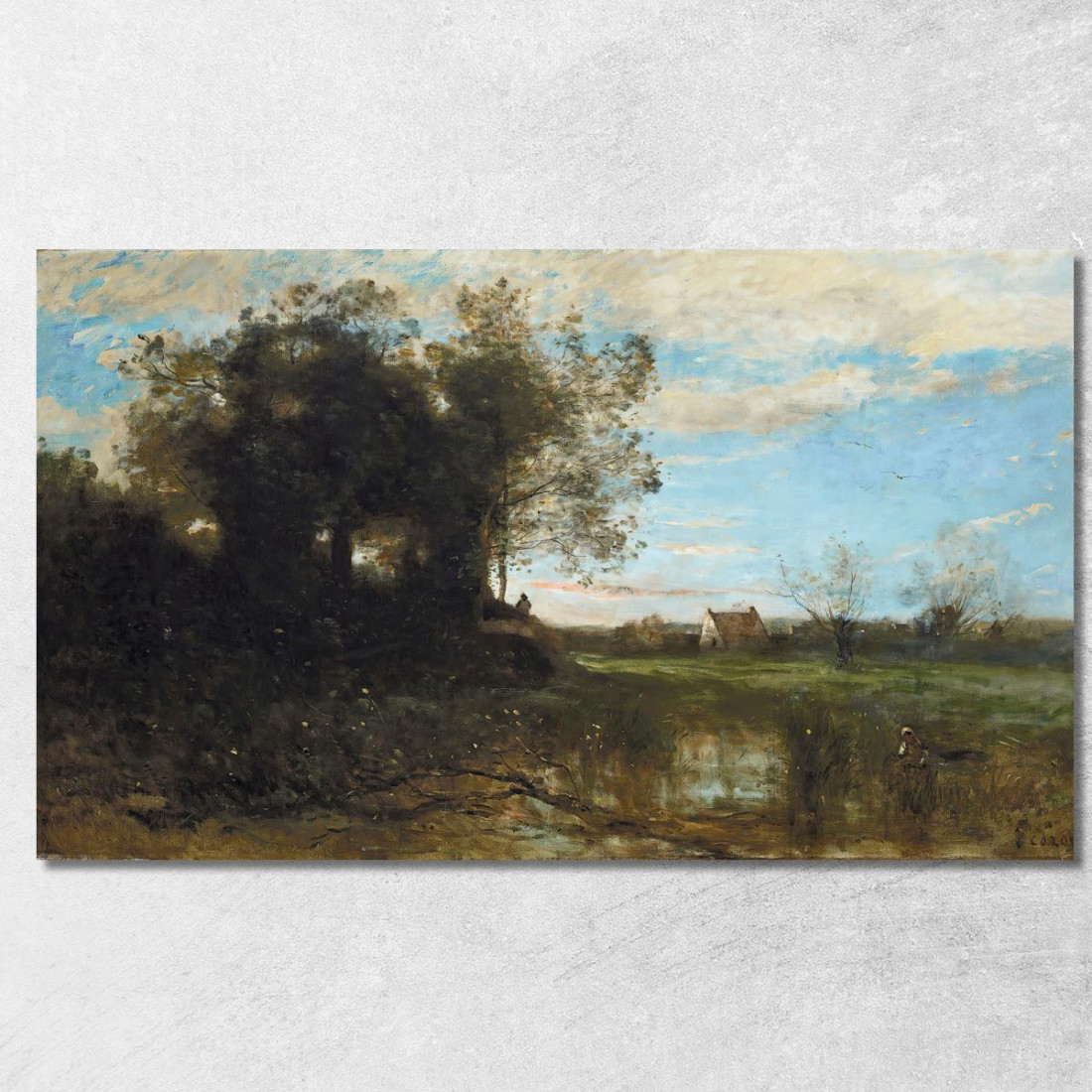 Ricordo Delle Dune Di Dunkerque Jean-Baptiste-Camille Corot jbc228 quadro stampato su tela