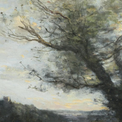 Raccolta Di Souvenir Dall'Italia Jean-Baptiste-Camille Corot jbc230 quadro stampato su tela