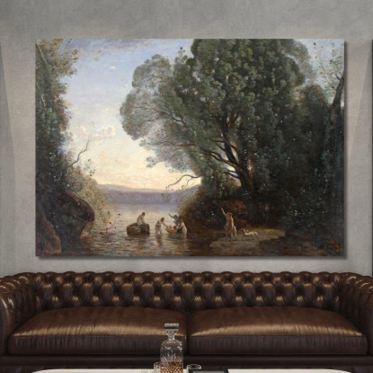 Il Bagno Di Diana Jean-Baptiste-Camille Corot jbc239 quadro stampato su tela