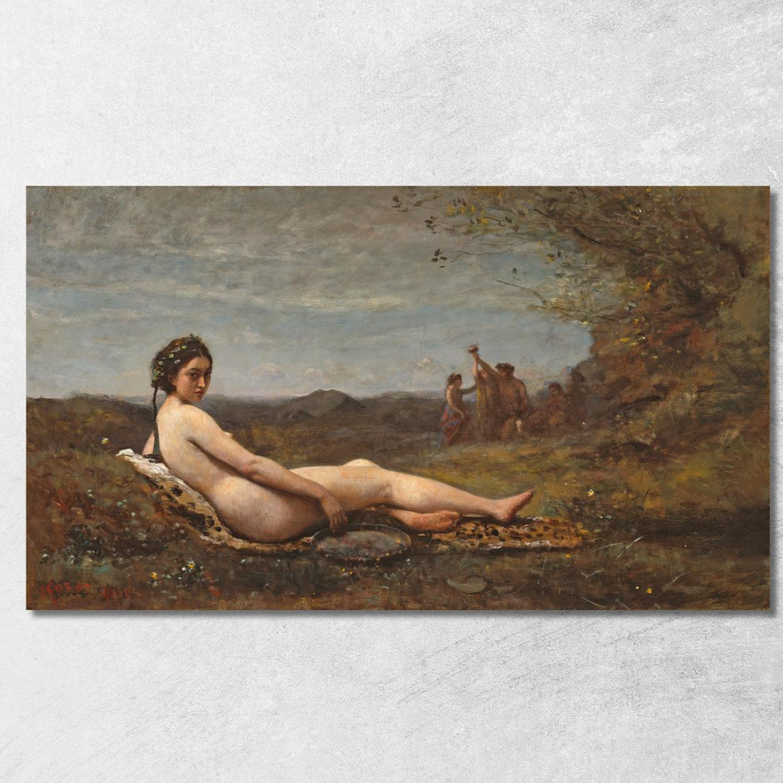 Il Riposo Jean-Baptiste-Camille Corot jbc264 quadro stampato su tela