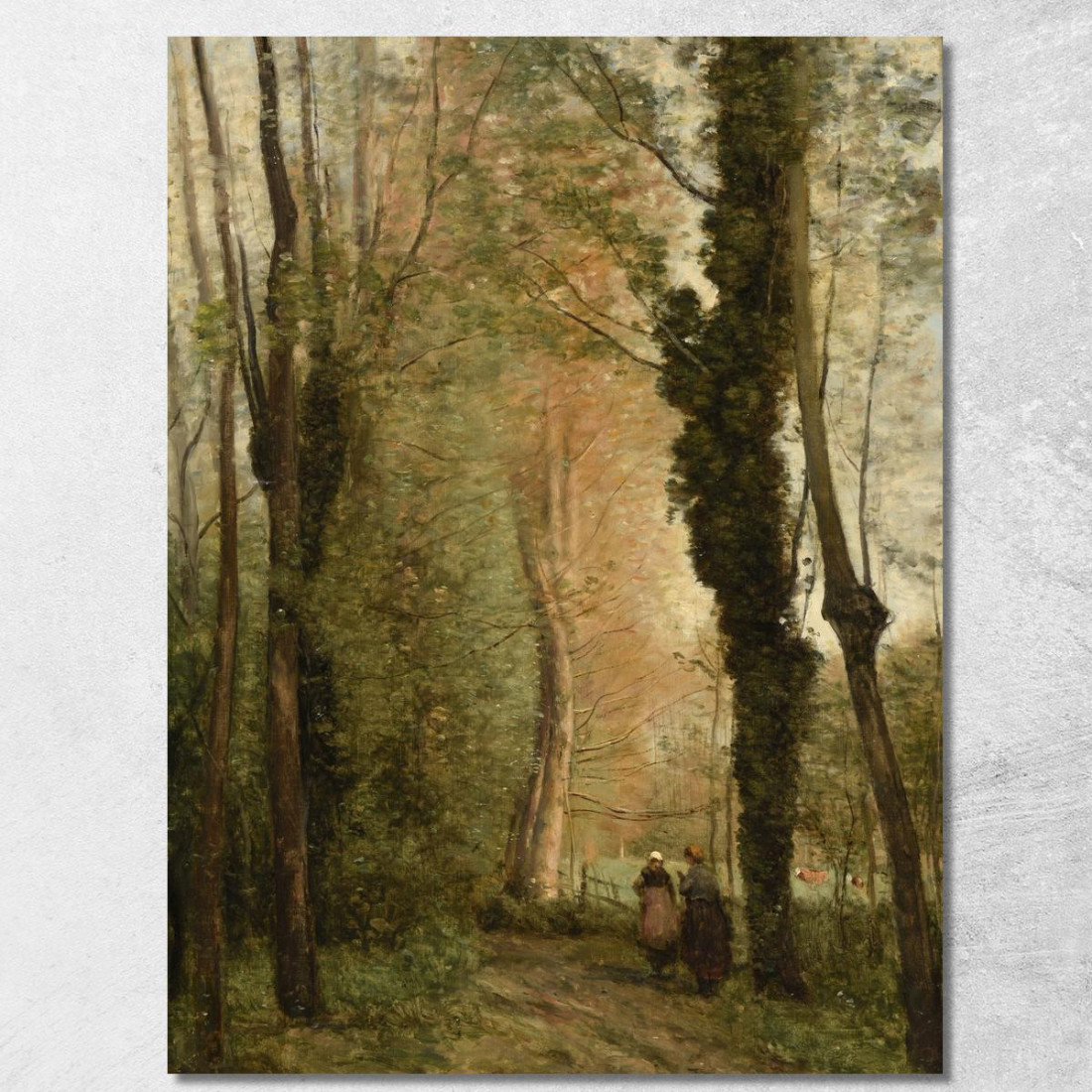 Un Percorso Sotto Gli Alberi In Primavera Jean-Baptiste-Camille Corot jbc272 quadro stampato su tela