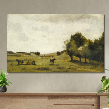 Visualizza Vicino A Epernon Jean-Baptiste-Camille Corot jbc289 quadro stampato su tela